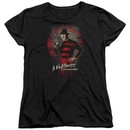 Nightmare On Elm Street Womens Shirt Springwood Slasher Black T-Shirt
