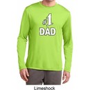 Number 1 Dad Mens Dry Wicking Long Sleeve Shirt