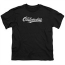 Oldsmobile Kids Shirt Cursive Logo Black T-Shirt