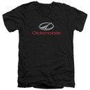 Oldsmobile Slim Fit V-Neck Shirt Modern Logo Black T-Shirt