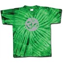 Yoga Shirt OM Aum Meditation Sports Swirl Tie Dye Kelly Green Tee