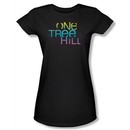 One Tree Hill Shirt Juniors Color Blend Logo Black Tee T-Shirt