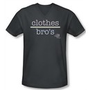 One Tree Hill Shirt Slim Fit V Neck Clothes Bros Charcoal Tee T-Shirt