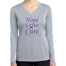 Pancreatic Cancer Hope Love Cure Ladies Dry Wicking Long Sleeve