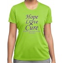 Pancreatic Cancer Hope Love Cure Ladies Dry Wicking T-shirt