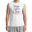 Pancreatic Cancer Tee Hope Love Cure Muscle Shirt