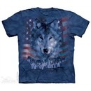 Patriotic Wolf Shirt Tie Dye Adult T-Shirt Tee