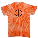 Peace Tie Dye Shirt Black Basic Peace Orange Twist Tie Dye Tee