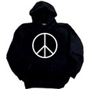 Peace Sign Symbol on Hoody Sweatshirt