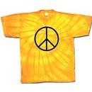 Peace Sign Symbol Sports Swirl Adult Unisex Tie Dye T-shirt Tee Shirt