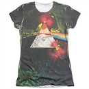 Pink Floyd Shirt Dark Side Of The Moon Poly/Cotton Sublimation Juniors T-Shirt Front/Back Print
