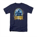 Polar Express Shirt True Believer Adult Navy Blue Tee T-Shirt