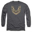 Pontiac Long Sleeve Shirt Firebird Charcoal Tee T-Shirt