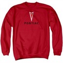 Pontiac Sweatshirt Modern Logo Adult Red Sweat Shirt