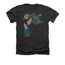 Popeye Shirt Break Out Spinach Adult Heather Charcoal Tee T-Shirt