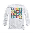 Popeye Shirt Color Block Long Sleeve White Tee T-Shirt