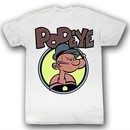 Popeye Shirt Dots Adult White T-Shirt Tee