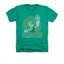Popeye Shirt Green Energy Adult Heather Kelly Green Tee T-Shirt