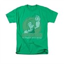 Popeye Shirt Green Energy Adult Kelly Green Tee T-Shirt