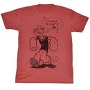 Popeye Shirt Humming A Tune Red Heather T-Shirt
