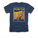 Popeye Shirt I Can Do It Adult Heather Navy Blue Tee T-Shirt