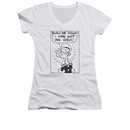 Popeye Shirt Juniors V Neck An Idea White Tee T-Shirt