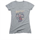 Popeye Shirt Juniors V Neck Hangin Tough Athletic Heather Tee T-Shirt