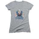 Popeye Shirt Juniors V Neck To The Finish Athletic Heather Tee T-Shirt