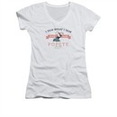 Popeye Shirt Juniors V Neck Vintage White Tee T-Shirt
