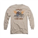Popeye Shirt King Of The Road Long Sleeve Sand Tee T-Shirt