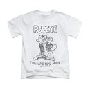 Popeye Shirt Ladies Man Kids White Youth Tee T-Shirt