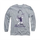 Popeye Shirt Strong To The Finish Long Sleeve Athletic Heather Tee T-Shirt