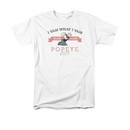 Popeye Shirt Vintage Adult White Tee T-Shirt