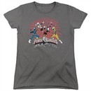 Power Rangers Ninja Steel Womens Shirt Blast Charcoal T-Shirt