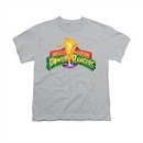 Power Rangers Shirt Kids Logo Silver T-Shirt