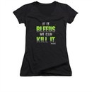 Predator Shirt Juniors V Neck Kill It Black T-Shirt