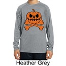 Pumpkin Skeleton Kids Dry Wicking Long Sleeve Shirt