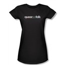 Queer As Folk Juniors Shirt Logo Black T-shirt Tee