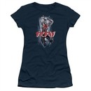 Rai Valiant Comics Juniors Shirt Leap And Slice Navy Tee T-Shirt