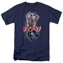 Rai Valiant Comics Shirt Leap And Slice Navy Tee T-Shirt
