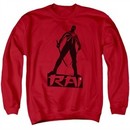 Rai Valiant Comics Sweatshirt Silhouette Adult Red Sweat Shirt