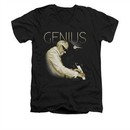 Ray Charles Shirt Slim Fit V-Neck Genius Black T-Shirt