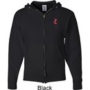 Red Anchor Patch Pocket Print Mens Full Zip Hoodie