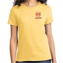 Red Dodge Ram Logo Pocket Print Ladies T-shirt