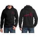 Red Dodge Ram Silhouette (Front & Back) Hoodie