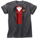 Tuxedo T-shirt Pigment Dyed With Red Vest