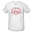 Revenge Of The Nerds Shirt Slim Fit V Neck Adams Atoms White T-Shirt