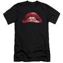 Rocky Horror Picture Show  Slim Fit Shirt Classic Lips Black T-Shirt