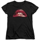 Rocky Horror Picture Show  Womens Shirt Classic Lips Black T-Shirt