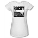 Rocky Juniors T-shirt Top Of The Stairs White Tee Shirt